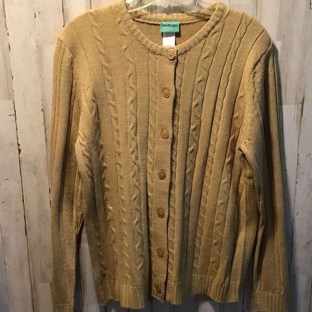 Sweater sparkly gold by Sarah Morgan size medium